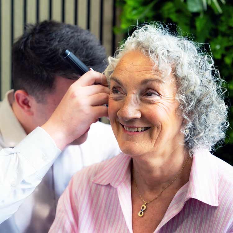 Thorough hearing health check examination using Otoscope at Amplify Hearing