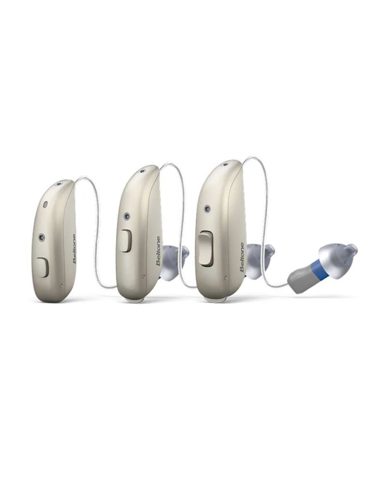 Beltone Illuminate Receiver In Ear RIE Hearing Aids available across the UK exclusively at Amplify Hearing